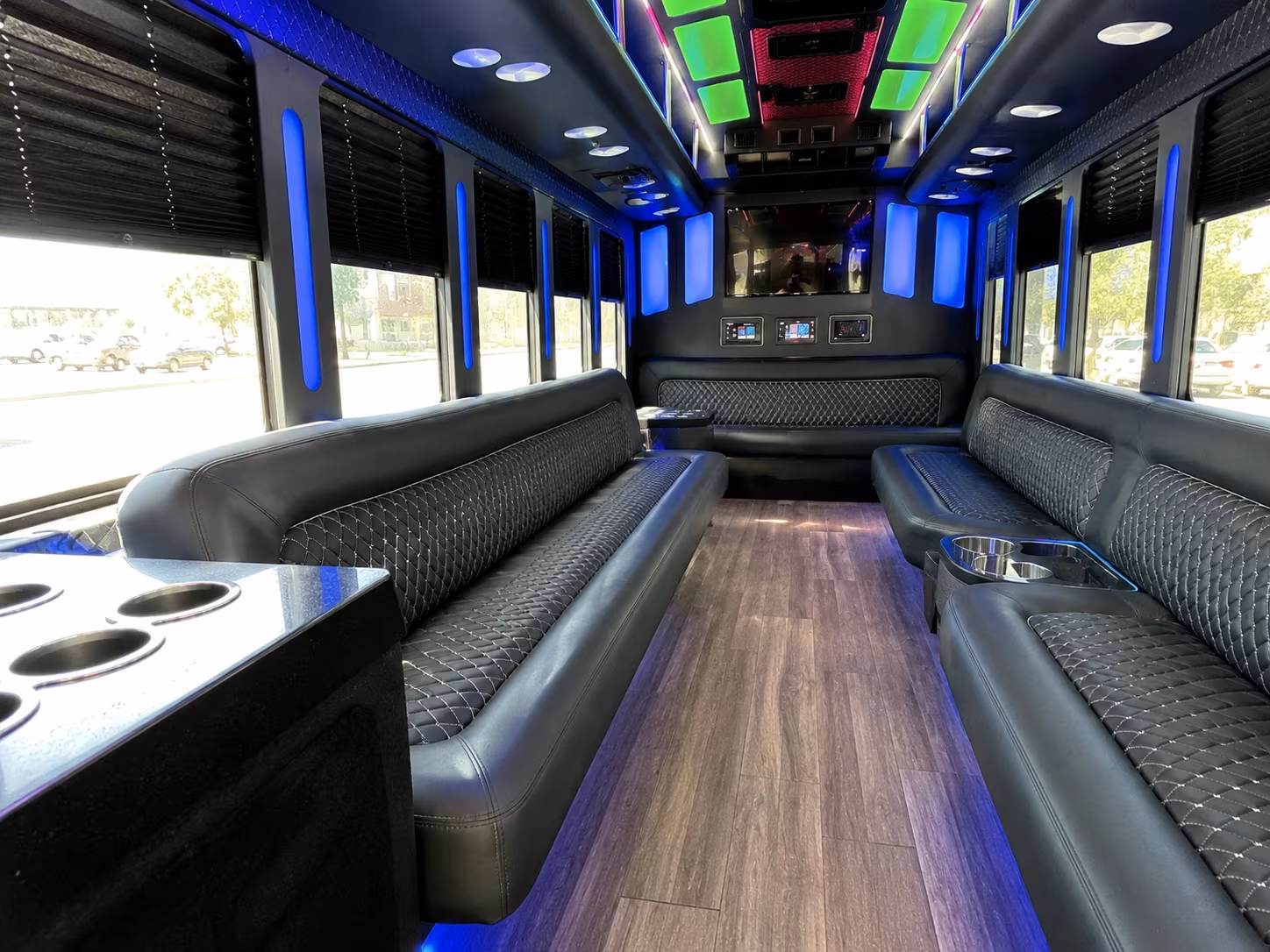 bremerton 15 passenger party bus inside