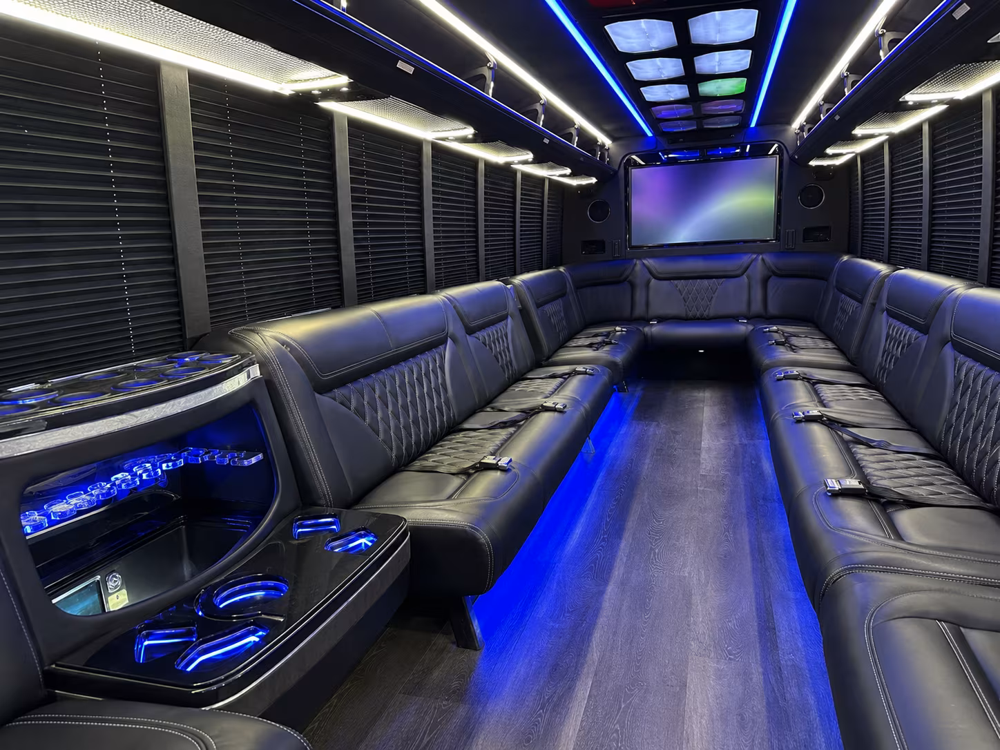bremerton 20 passenger party bus inside