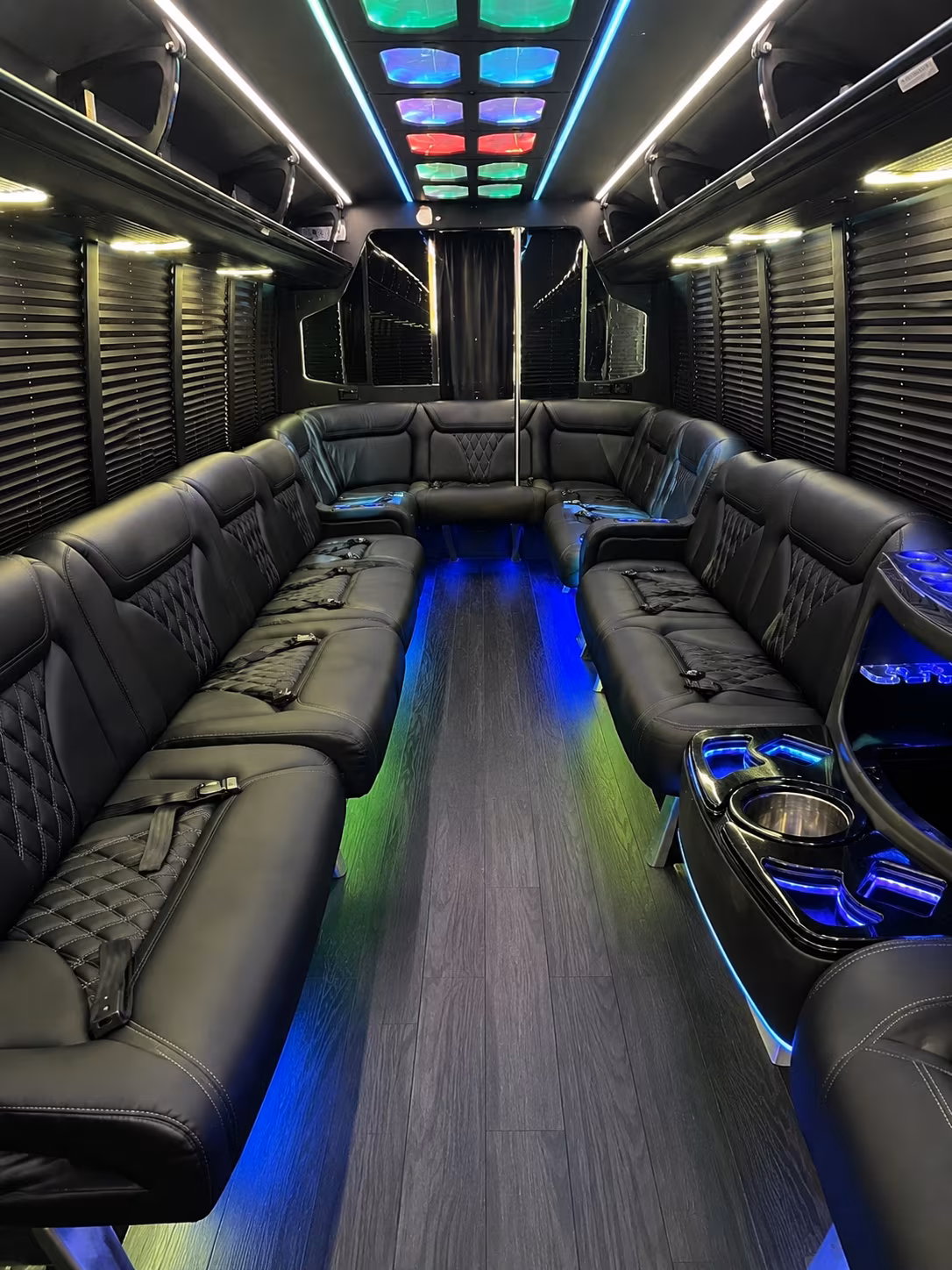 bremerton 20 passenger party bus interior