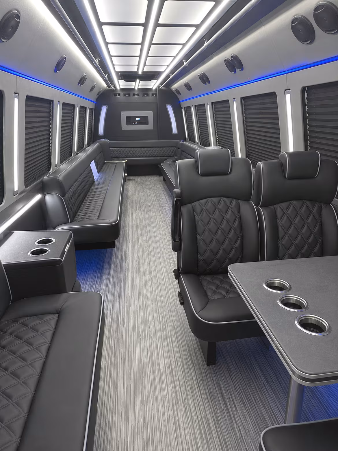 bremerton 25 passenger party bus inside