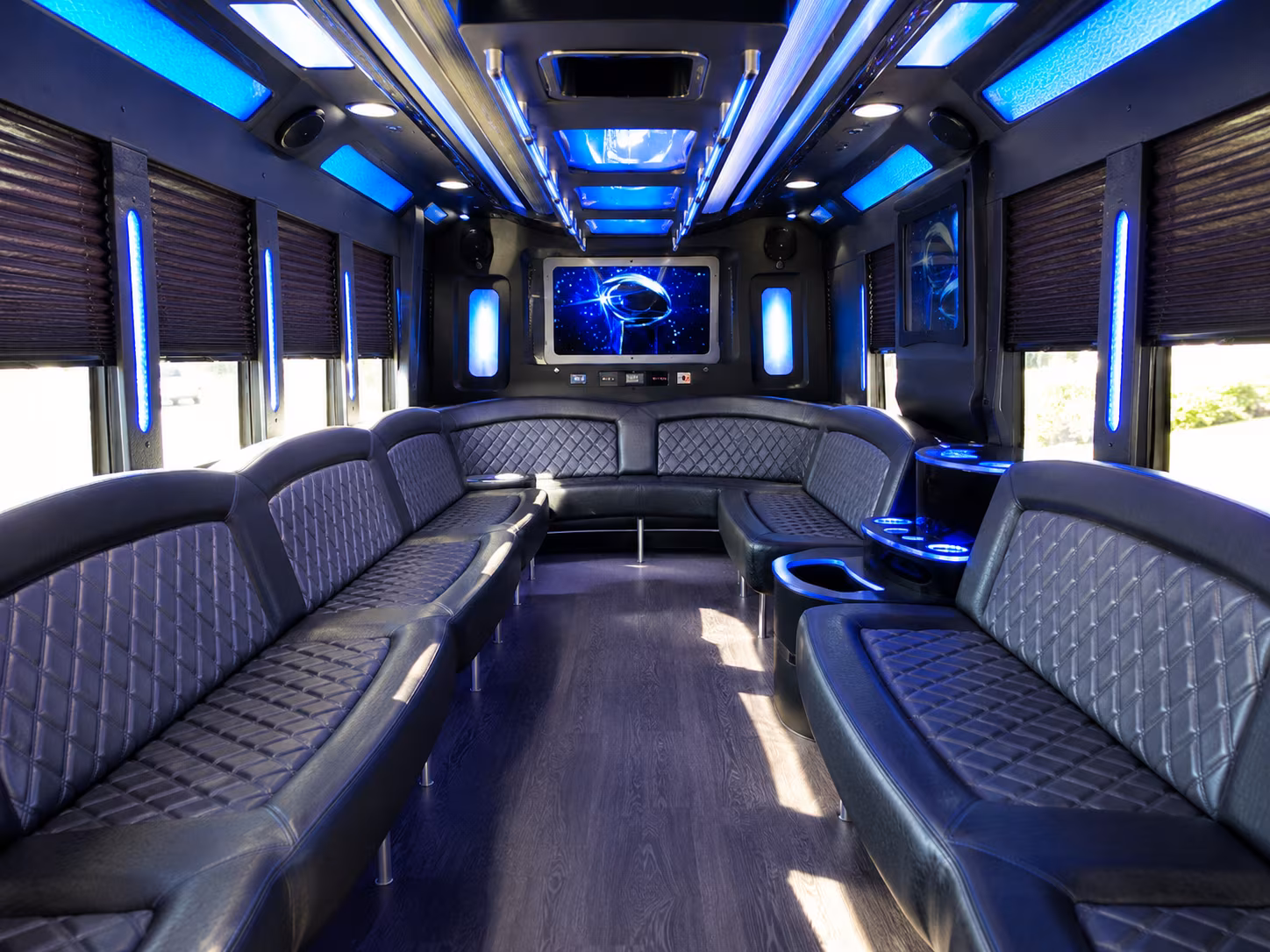 bremerton 28 passenger party bus inside