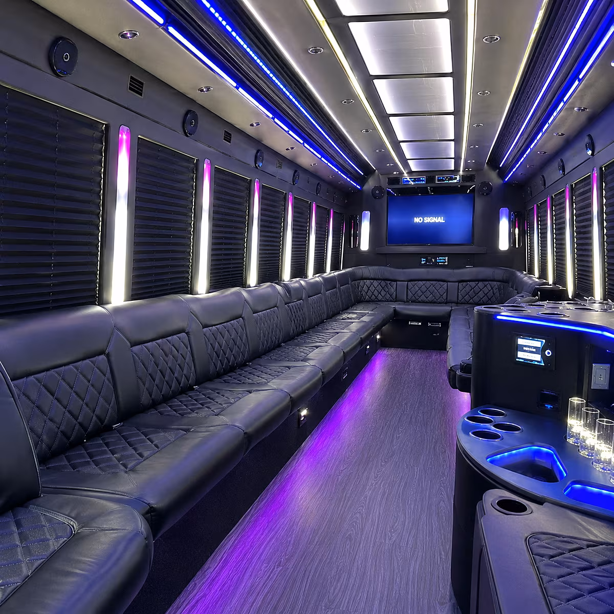 bremerton 30 passenger party bus inside