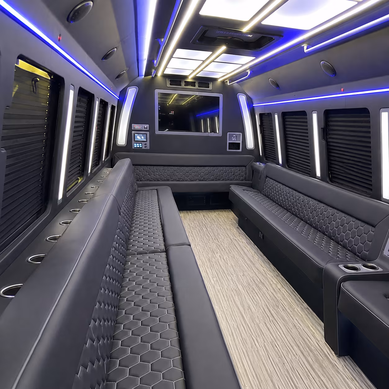 bremerton 40 passenger party bus inside