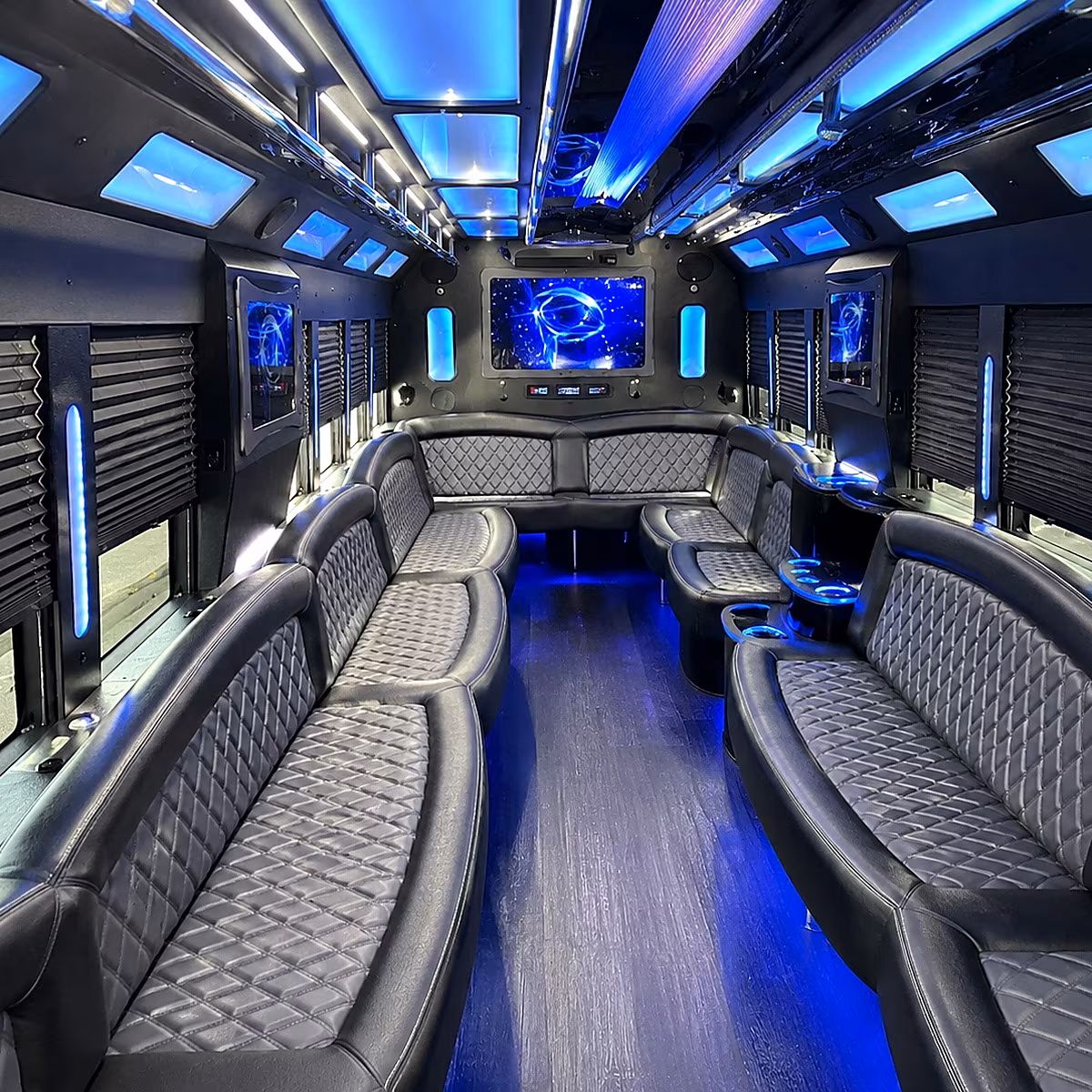 bremerton 50 passenger party bus interior