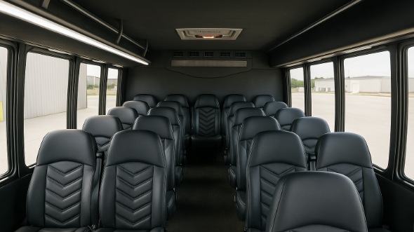 Interior of Charter Bus Company Bellevue's 15 Passenger Minibus in Bellevue