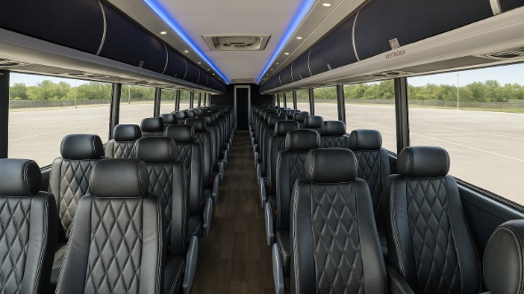 bremerton 54 passenger charter bus inside