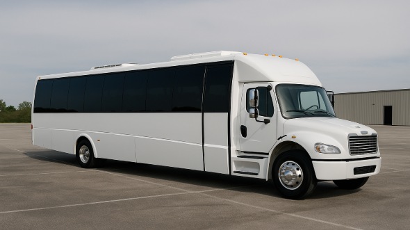 Exterior of Charter Bus Company Bellevue's Party Bus in Bellevue